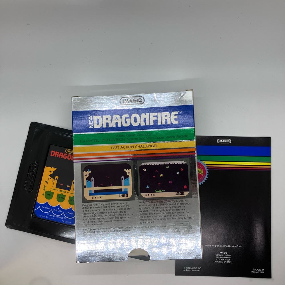 Mattel Dragonfire Video Game Cartridge Imagic intellivision - Picture 10 of 11